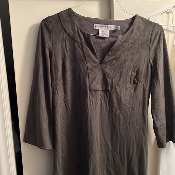 Gretchen Scott green suede dress - Picture 3 of 3